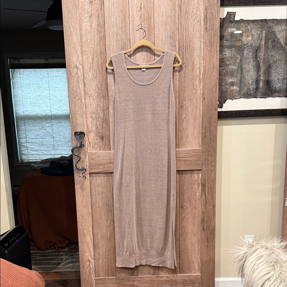 Barefoot dreams Tan tank Maxi Dress